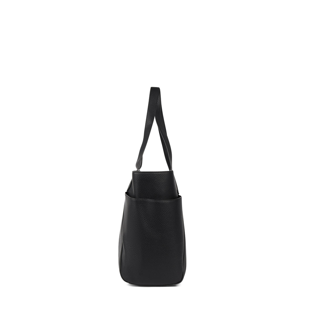 The Paige – Black Large Vegan Leather Tote