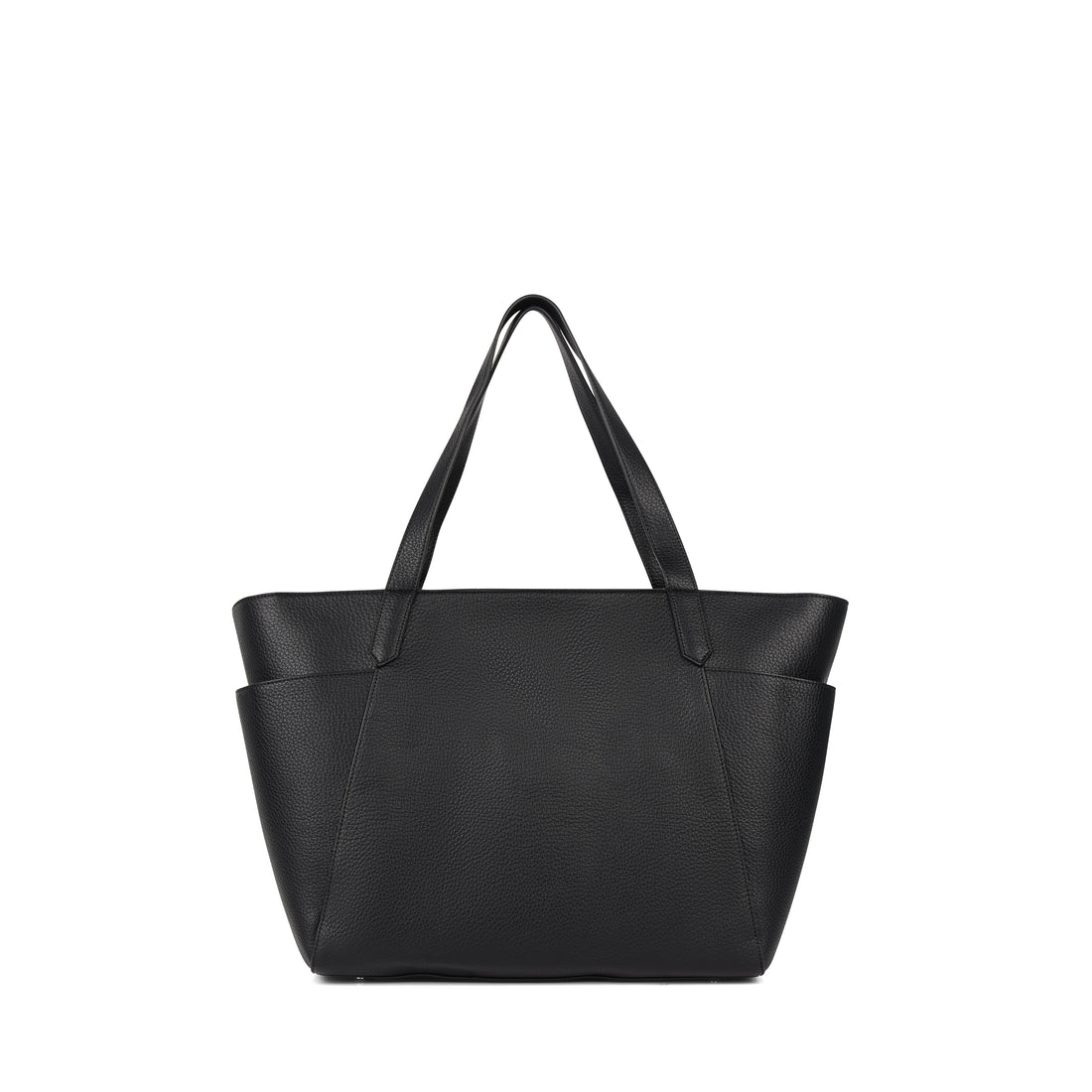 The Paige – Black Large Vegan Leather Tote