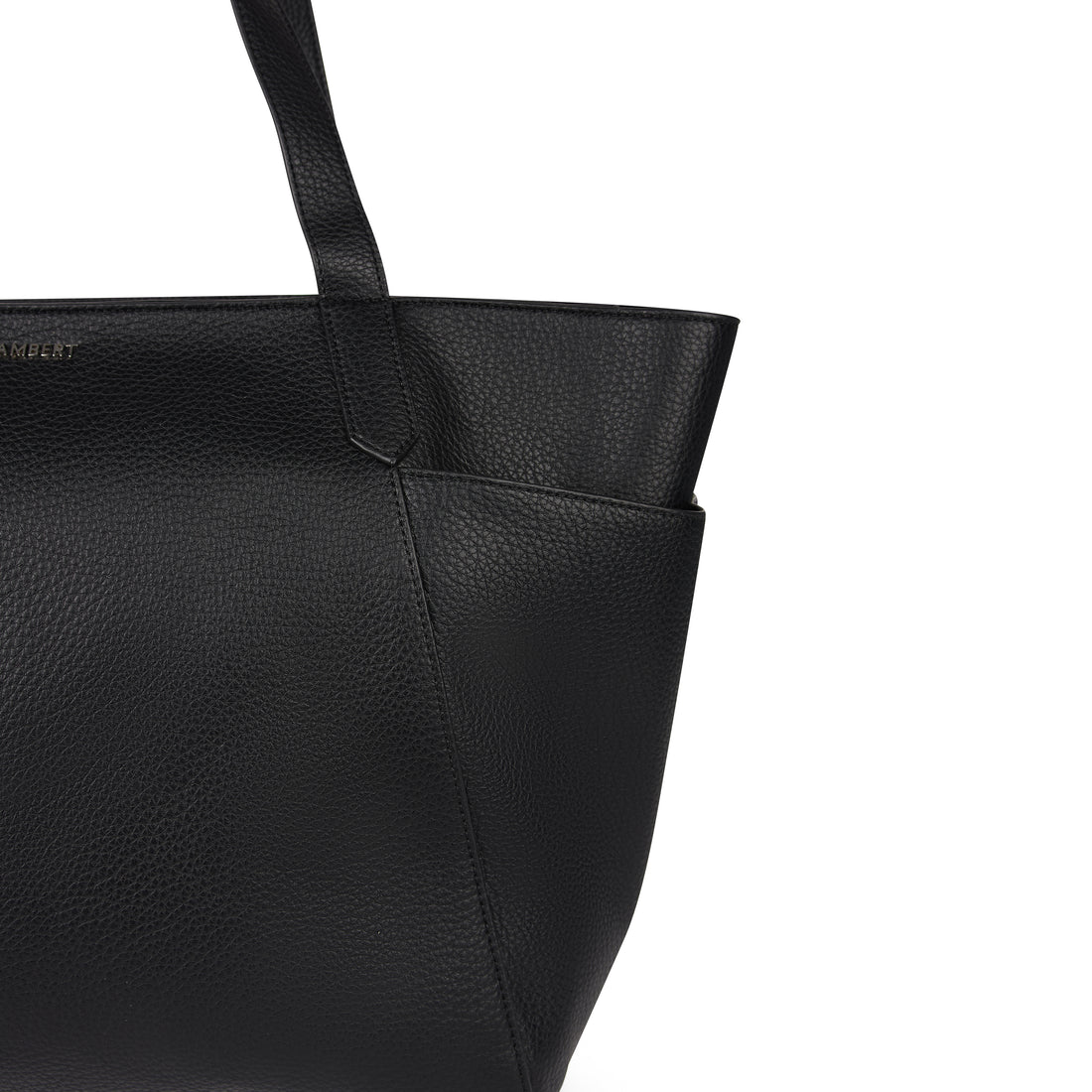 The Paige – Black Large Vegan Leather Tote