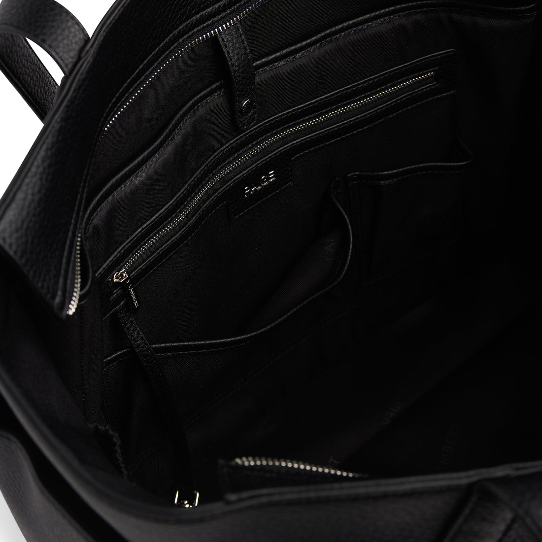 The Paige – Black Large Vegan Leather Tote