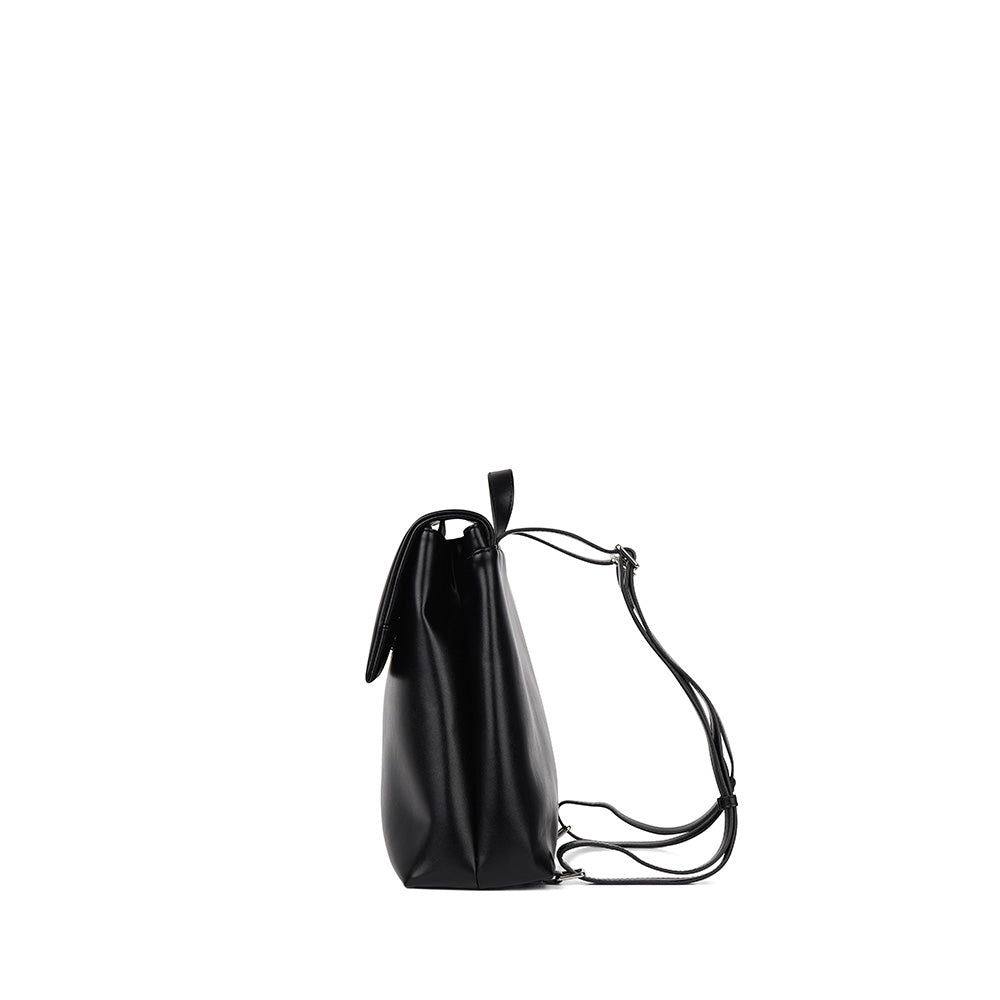 The Polly – Black Vegan Leather Backpack