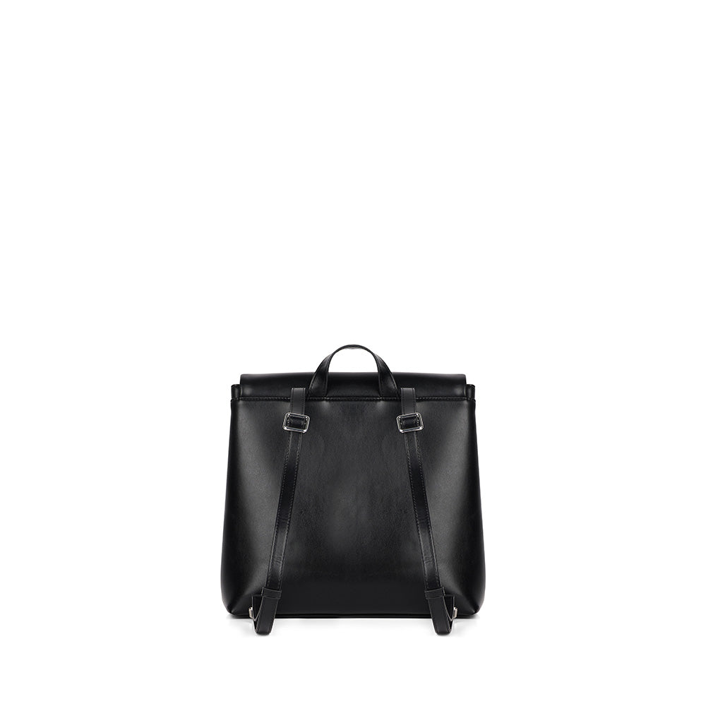 The Polly – Black Vegan Leather Backpack