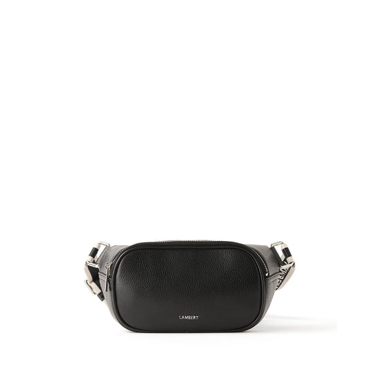 The Sammy - 2-in-1 Black Vegan Leather Belt Bag