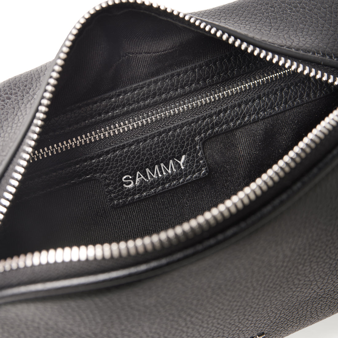 The Sammy - 2-in-1 Black Vegan Leather Belt Bag