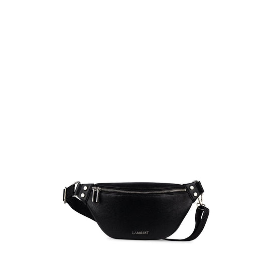 The Sarah - Black Vegan Leather Belt Bag