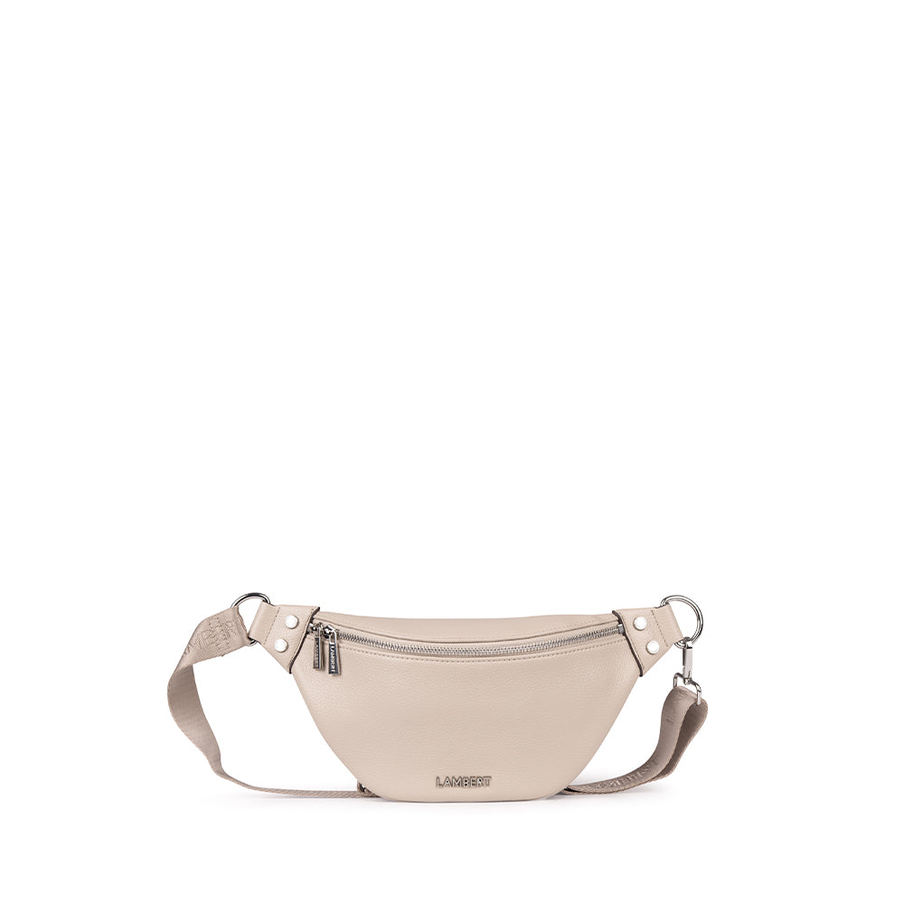 The Sarah - Almond Vegan Leather Belt Bag