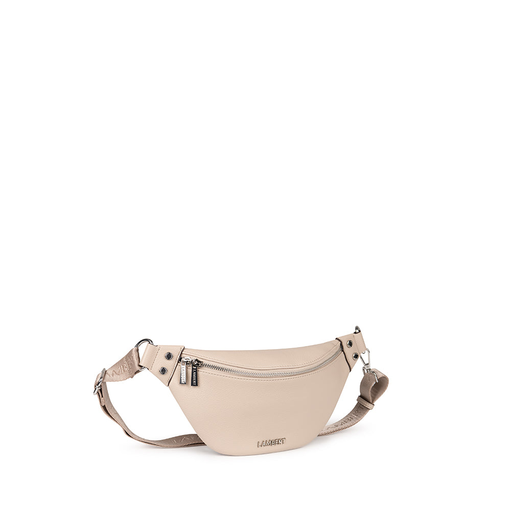 The Sarah - Almond Vegan Leather Belt Bag