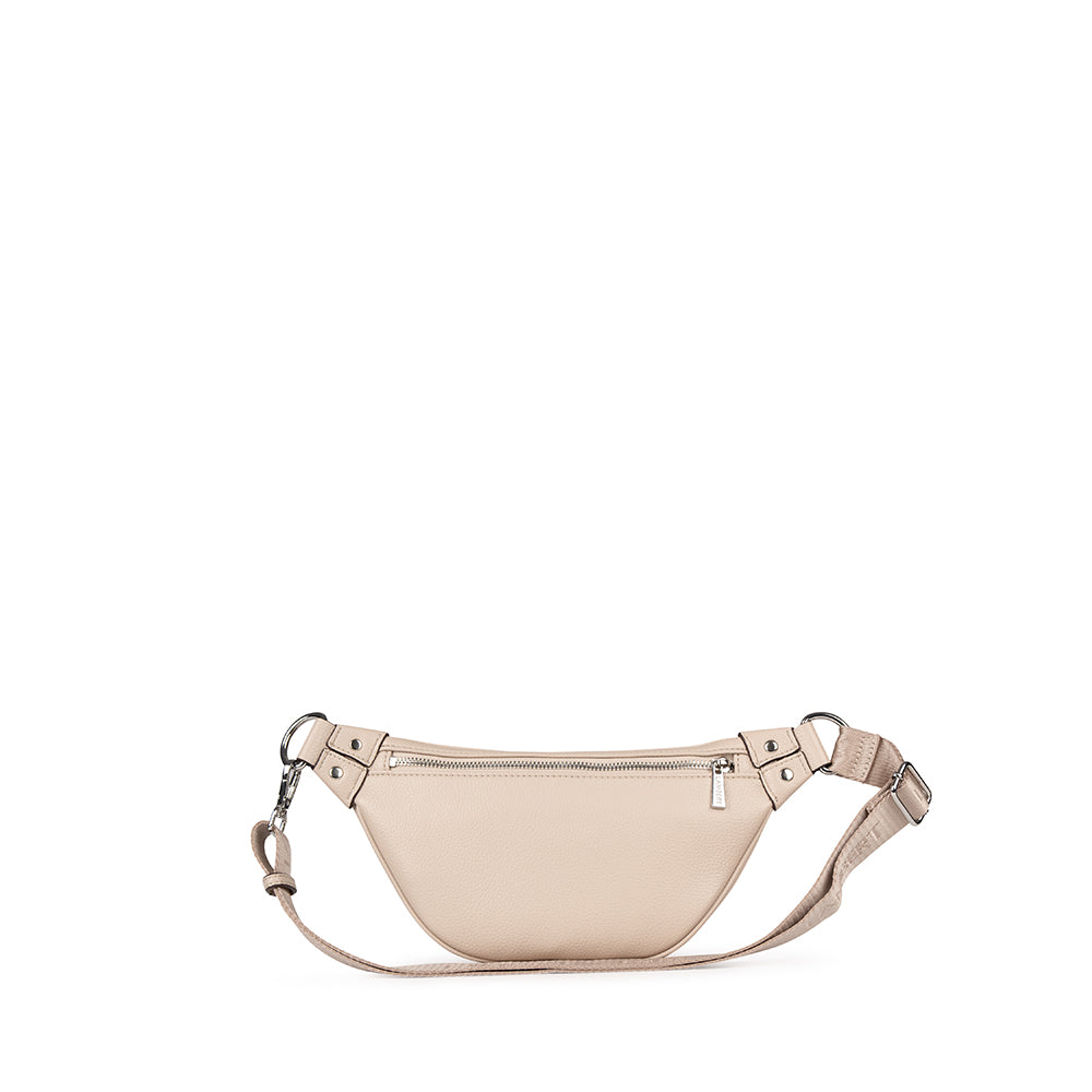 The Sarah - Almond Vegan Leather Belt Bag