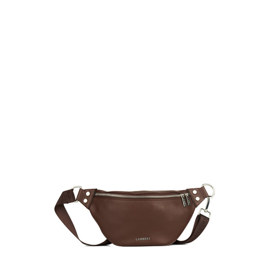 The Sarah - Chocolate Vegan Leather Belt Bag