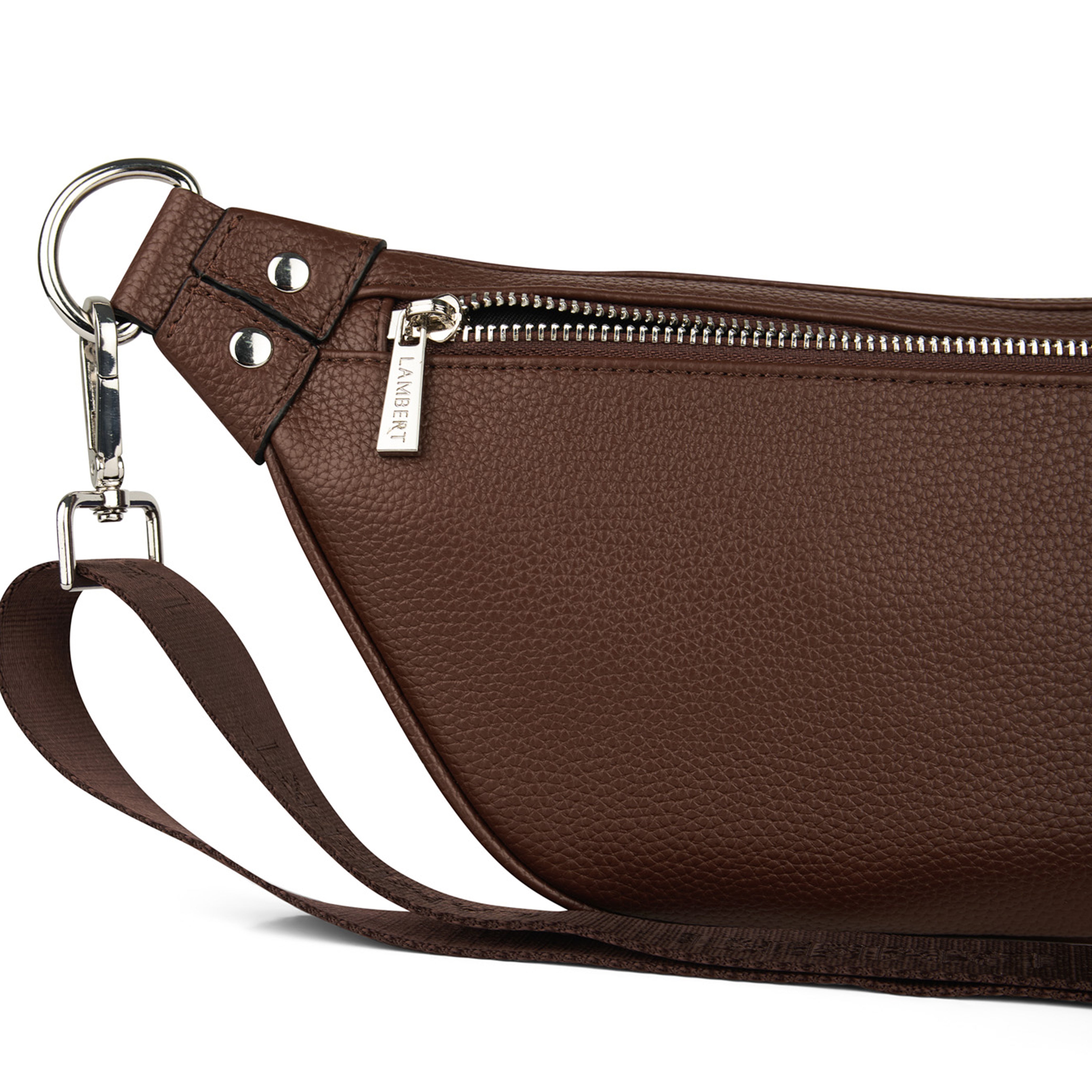 The Sarah - Chocolate Vegan Leather Belt Bag – Lambert Design US LLC