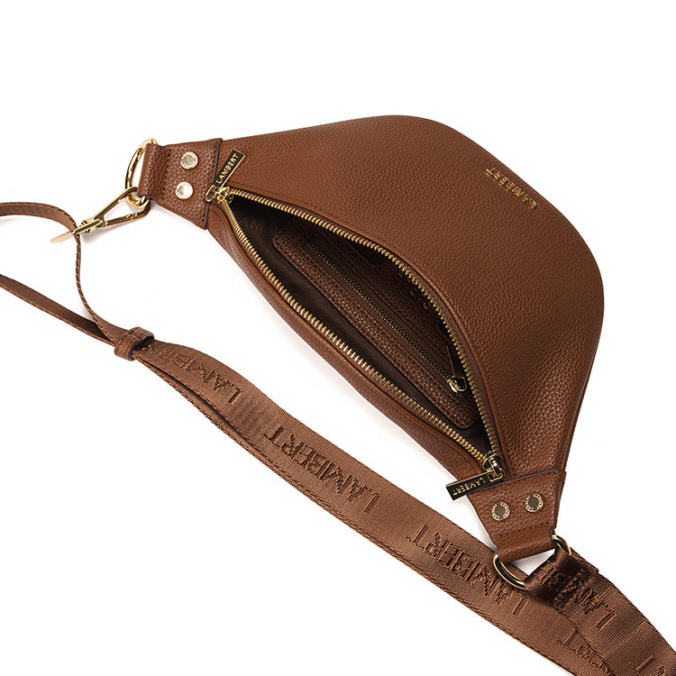 The Sarah – Hazelnut Belt Bag Vegan Leather – Lambert Design US LLC