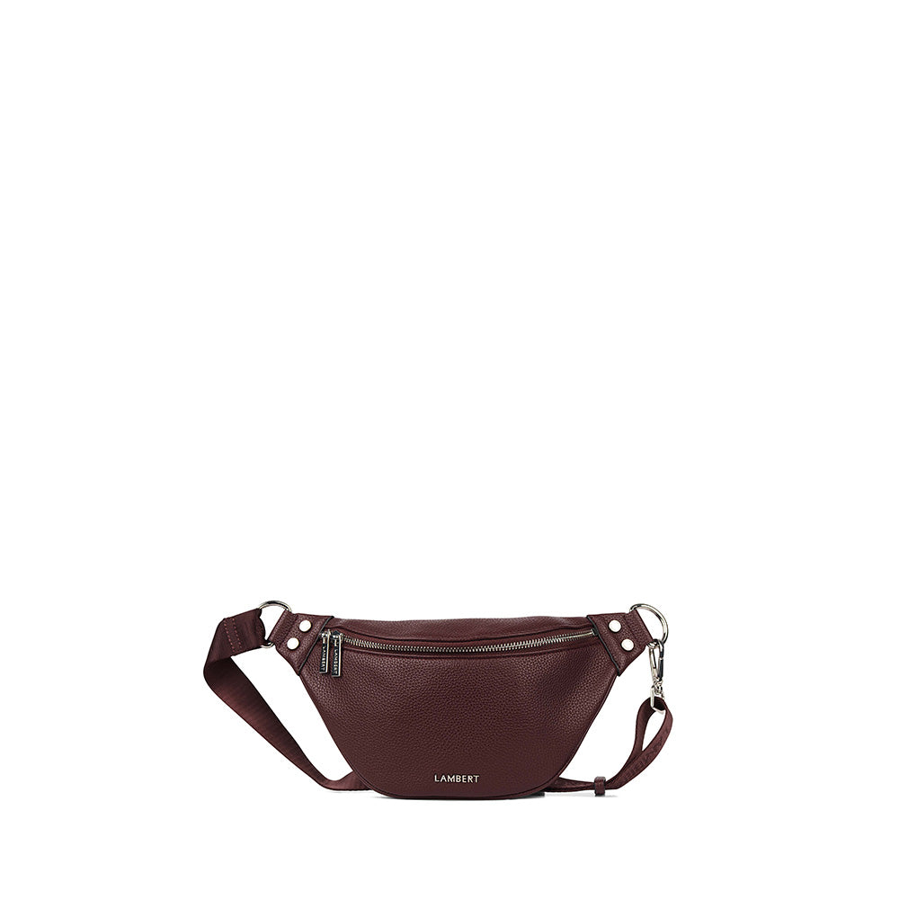 The Sarah - Mahogany Vegan Leather Belt Bag