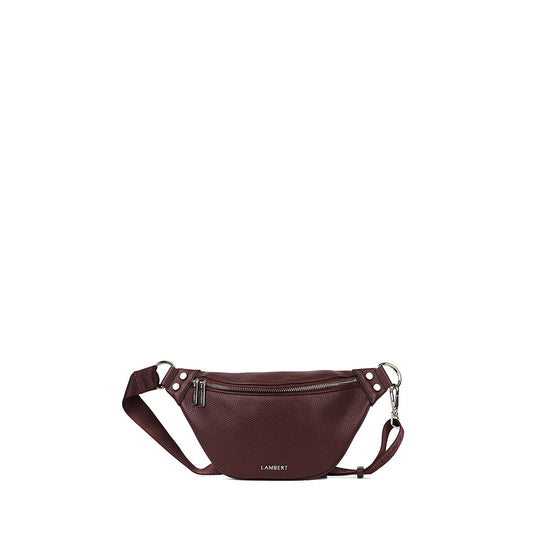 The Sarah - Mahogany Vegan Leather Belt Bag