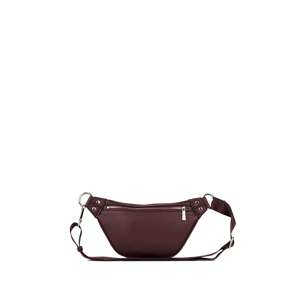 The Sarah - Mahogany Vegan Leather Belt Bag