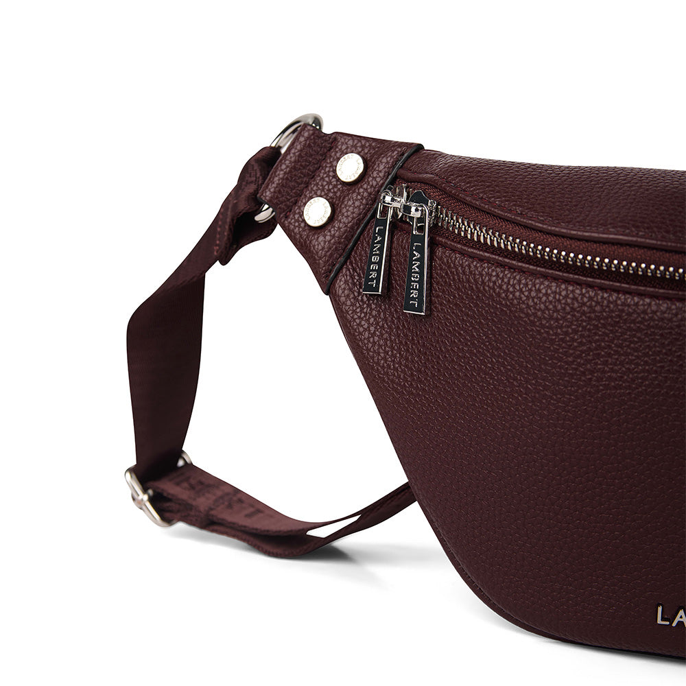 The Sarah - Mahogany Vegan Leather Belt Bag