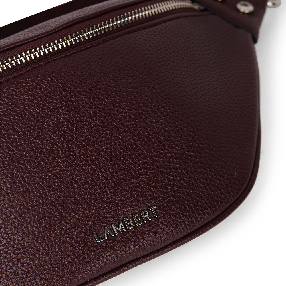 The Sarah - Mahogany Vegan Leather Belt Bag