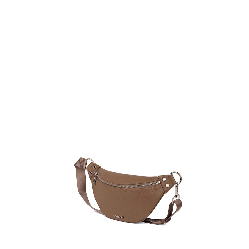 The Sarah - Taupe Vegan Leather Belt Bag