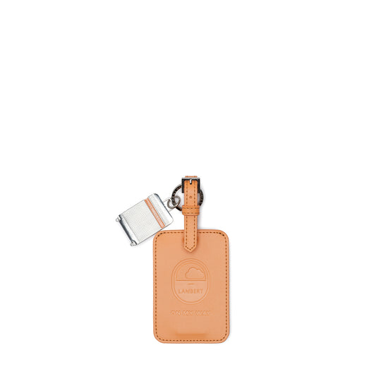 The Skye - Peach Vegan Leather Luggage Tag