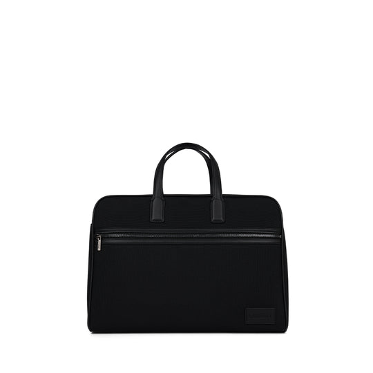 The Sloane – Briefcase in Black Canvas