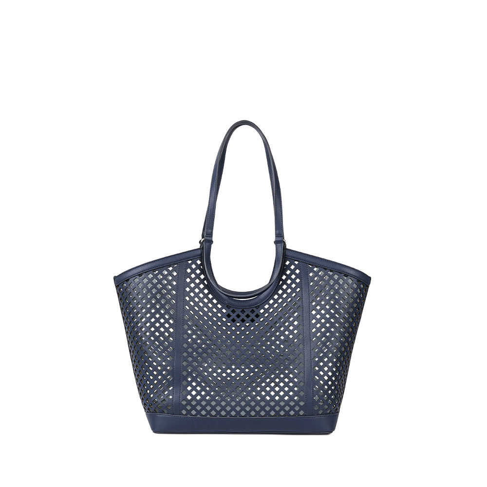 The Solene - Marine Vegan Leather Tote Bag