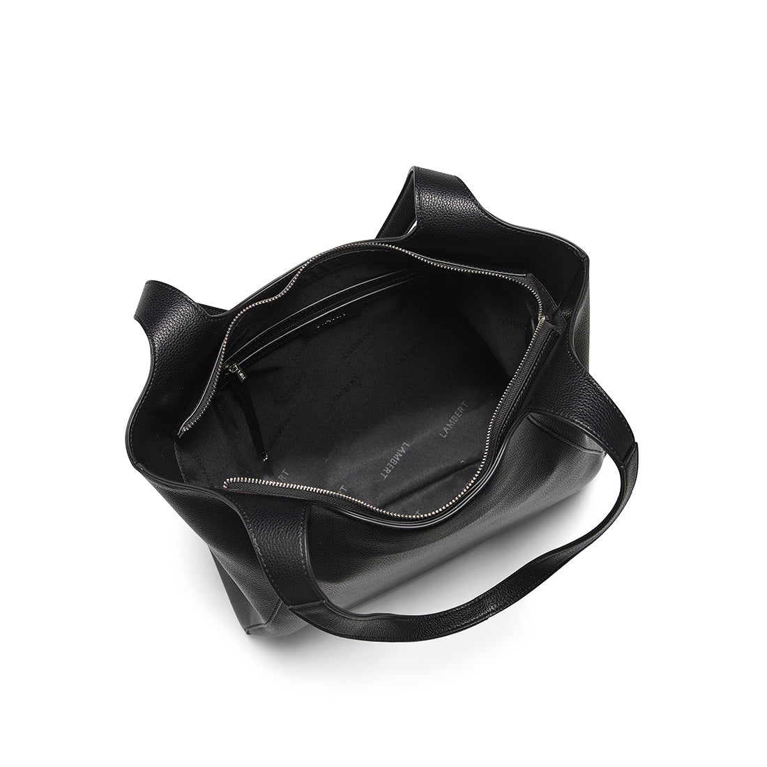The Stacey – Black Vegan Leather Tote Bag – Lambert Design US LLC