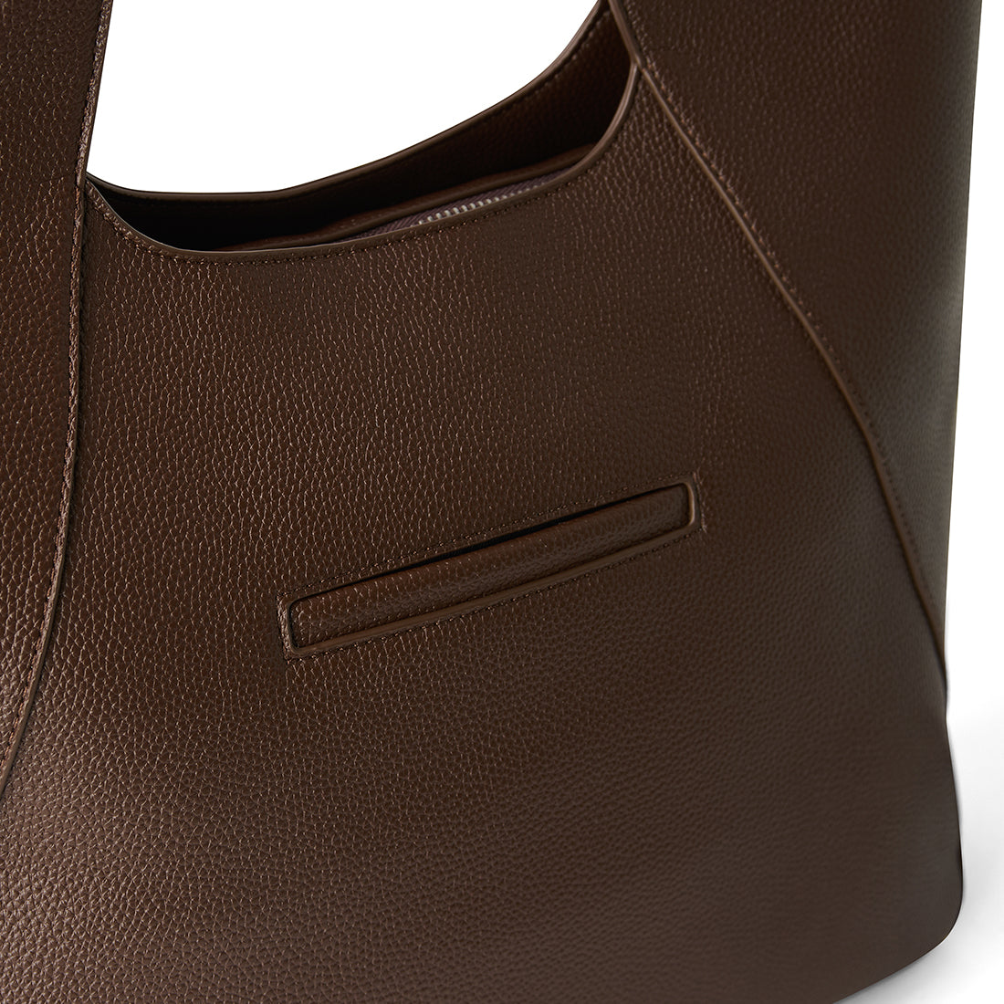 The Stacey – Chocolate Vegan Leather Tote Bag