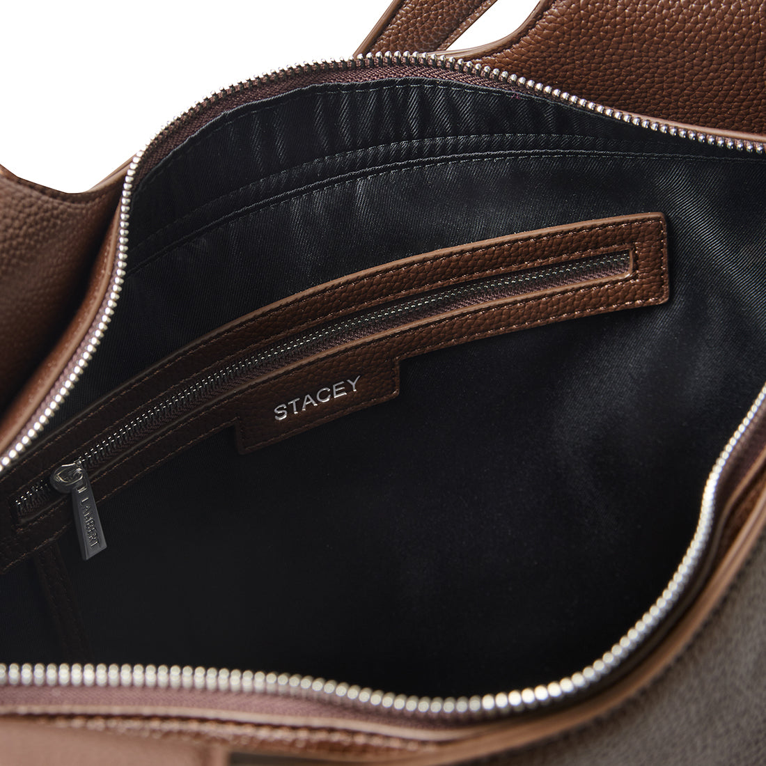 The Stacey – Chocolate Vegan Leather Tote Bag