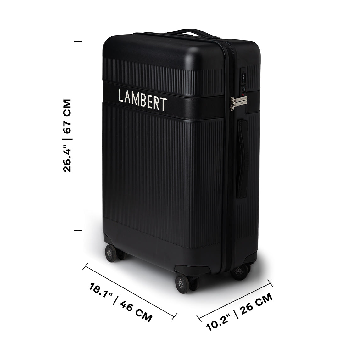 The Tokyo - Black Medium Check-In Suitcase