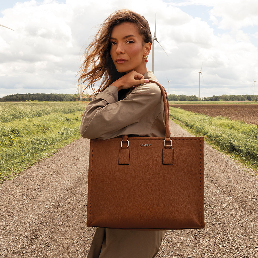 The Valentina - 2-in-1  AffogatoVegan Leather Tote Bag
