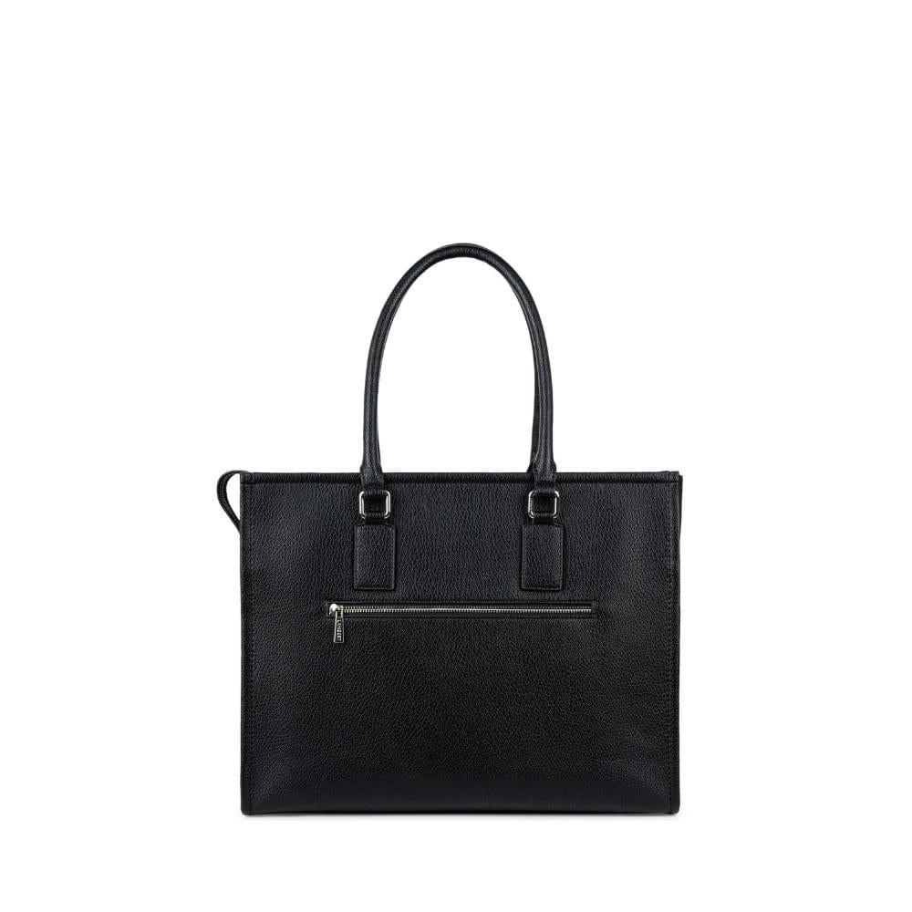 The Valentina - 2-in-1 Black Vegan Leather Tote Bag – Lambert