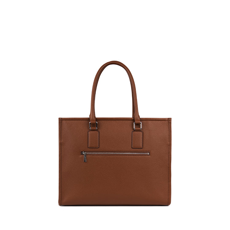 The Valentina – 2-in-1 Hazelnut Vegan Leather Tote Bag