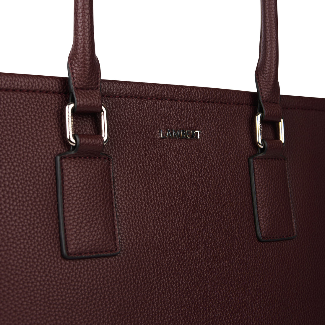 The Valentina - 2-in-1  Mahogany Vegan Leather Tote Bag