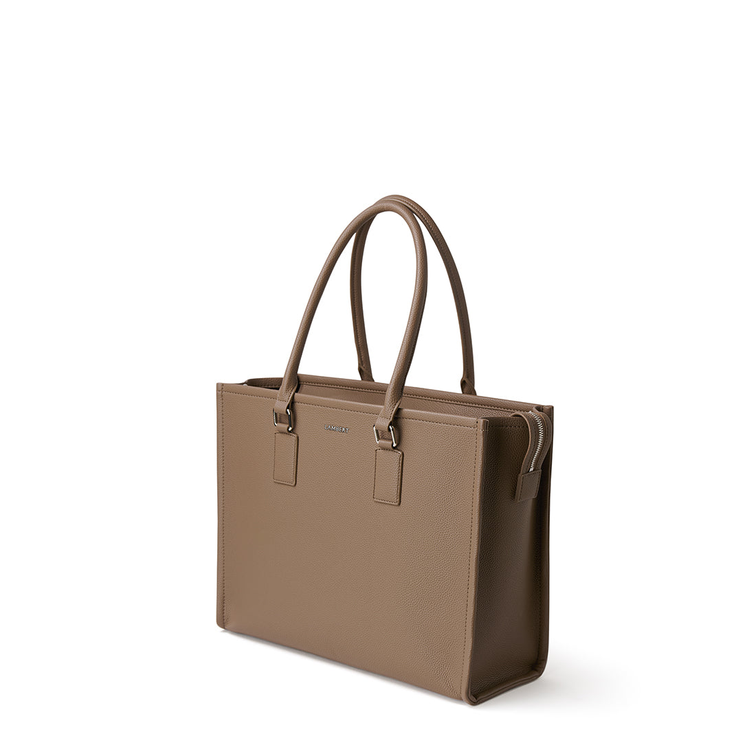 The Valentina – 2-in-1 Taupe Vegan Leather Tote Bag