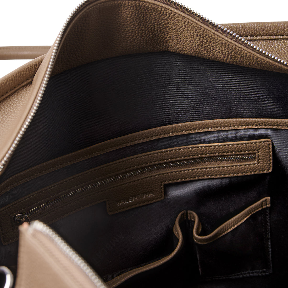 The Valentina – 2-in-1 Taupe Vegan Leather Tote Bag