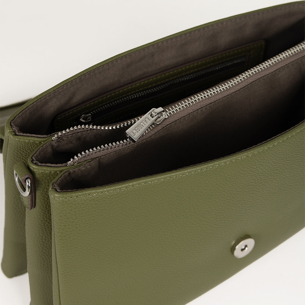 The Valeria - 3-in-1 Olive Vegan Leather Handbag