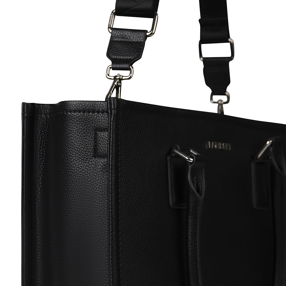 The Vera - 2-in-1 Black Vegan Leather Handbag
