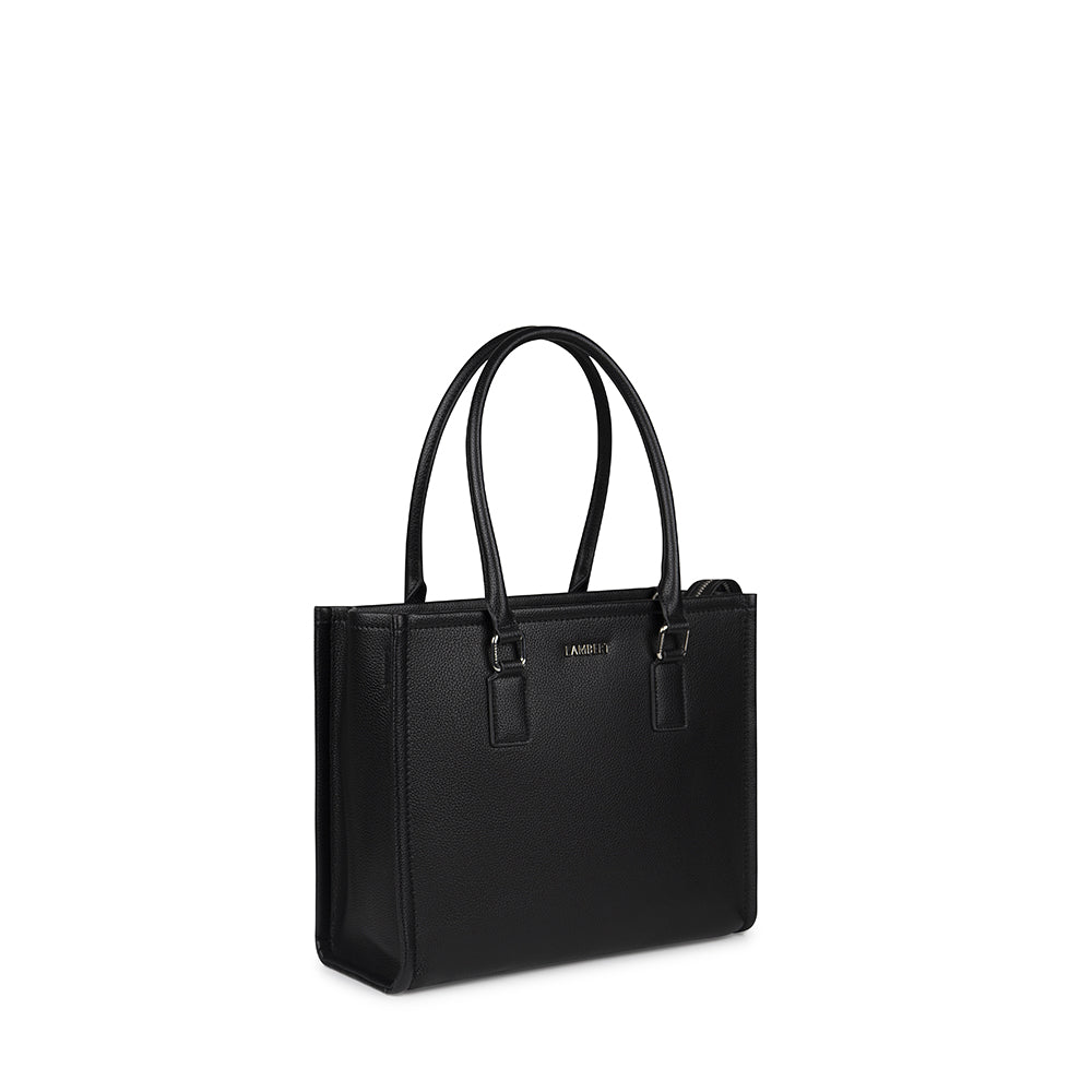 The Vera - 2-in-1 Black Vegan Leather Handbag