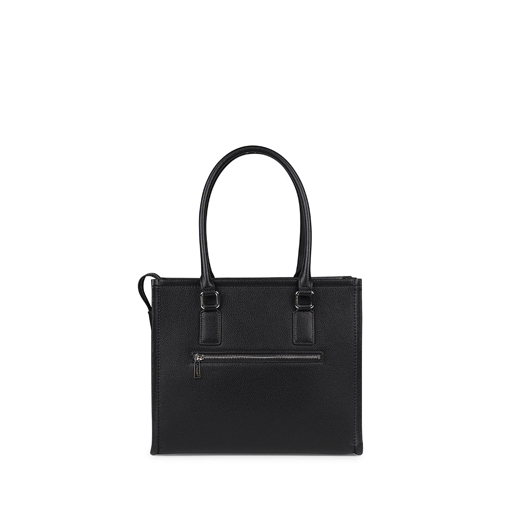 The Vera - 2-in-1 Black Vegan Leather Handbag