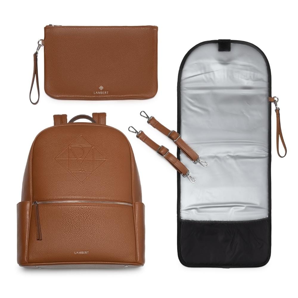 The Vicky - Affogato Vegan Leather Diaper Bag