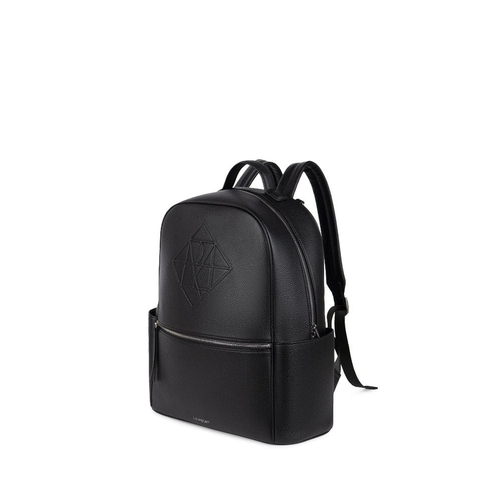 The Vicky - Black Vegan Leather Diaper Bag