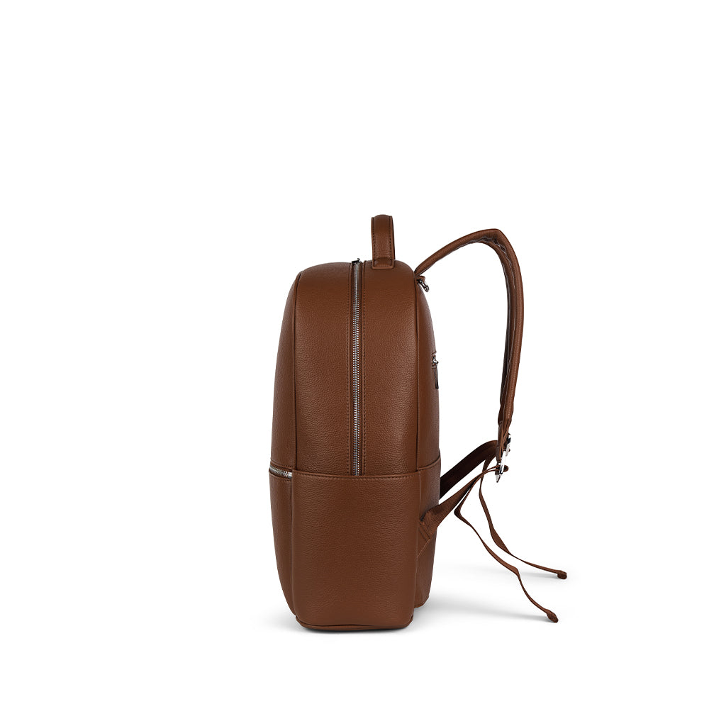 The Vicky - Hazelnut Maternity Backpack in Vegan Leather