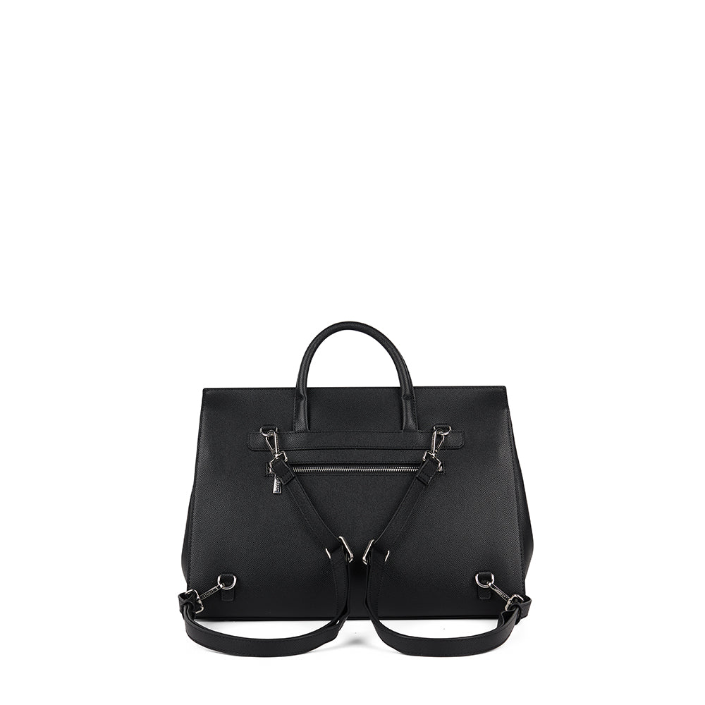 The Vivienne – 3-in-1 Black Backpack in Vegan Leather