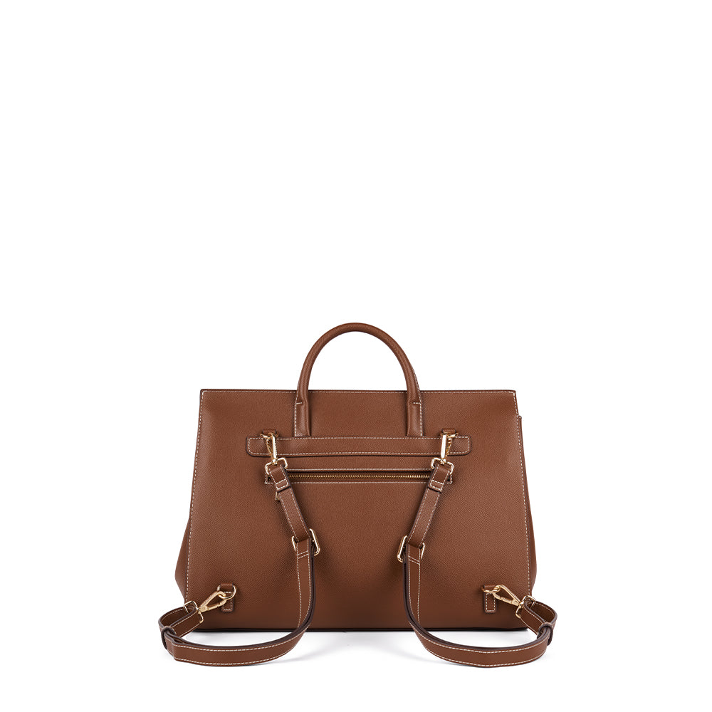 The Vivienne – 3-in-1 Hazelnut Backpack in Vegan Leather