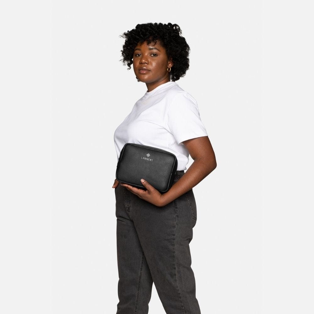 The Zoe - Black Vegan Leather Pouch