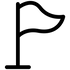 Black icon of a flag.