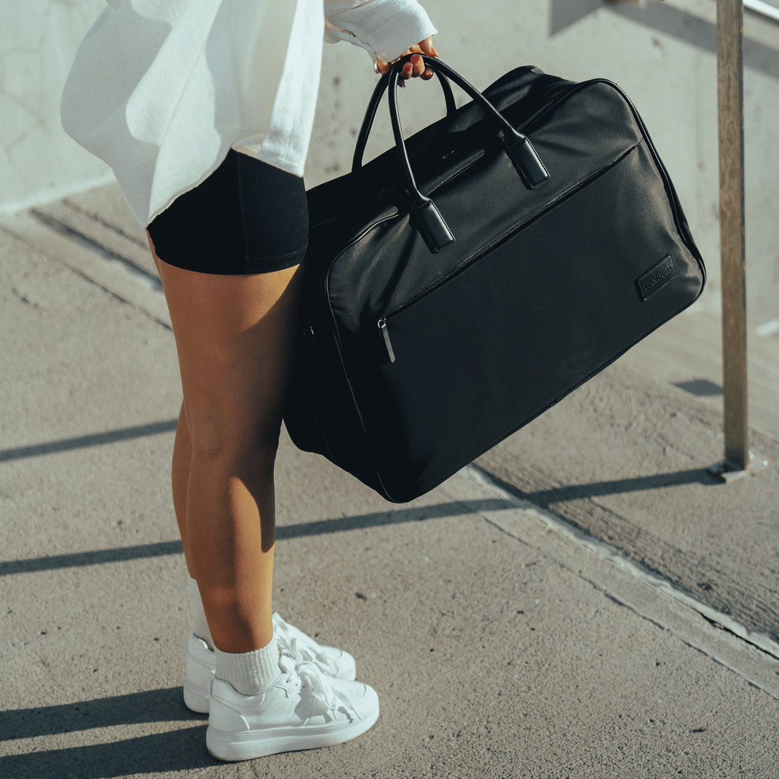 The Oslo – Black Recycled Nylon Travel Weekender Bag