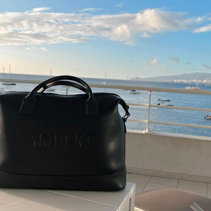 The Mae - Small Black Vegan Leather Travel Bag