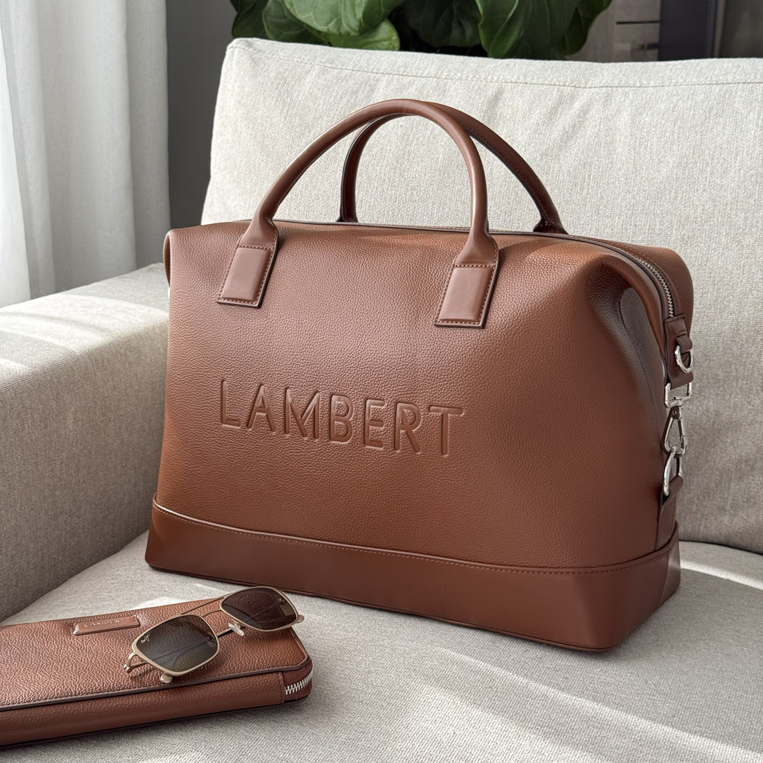 The Mae – Hazelnut Vegan Leather Small Travel Bag