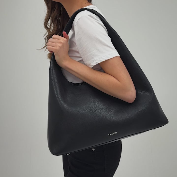 The Chelsea - Cassis Vegan Leather Hobo Tote Bag