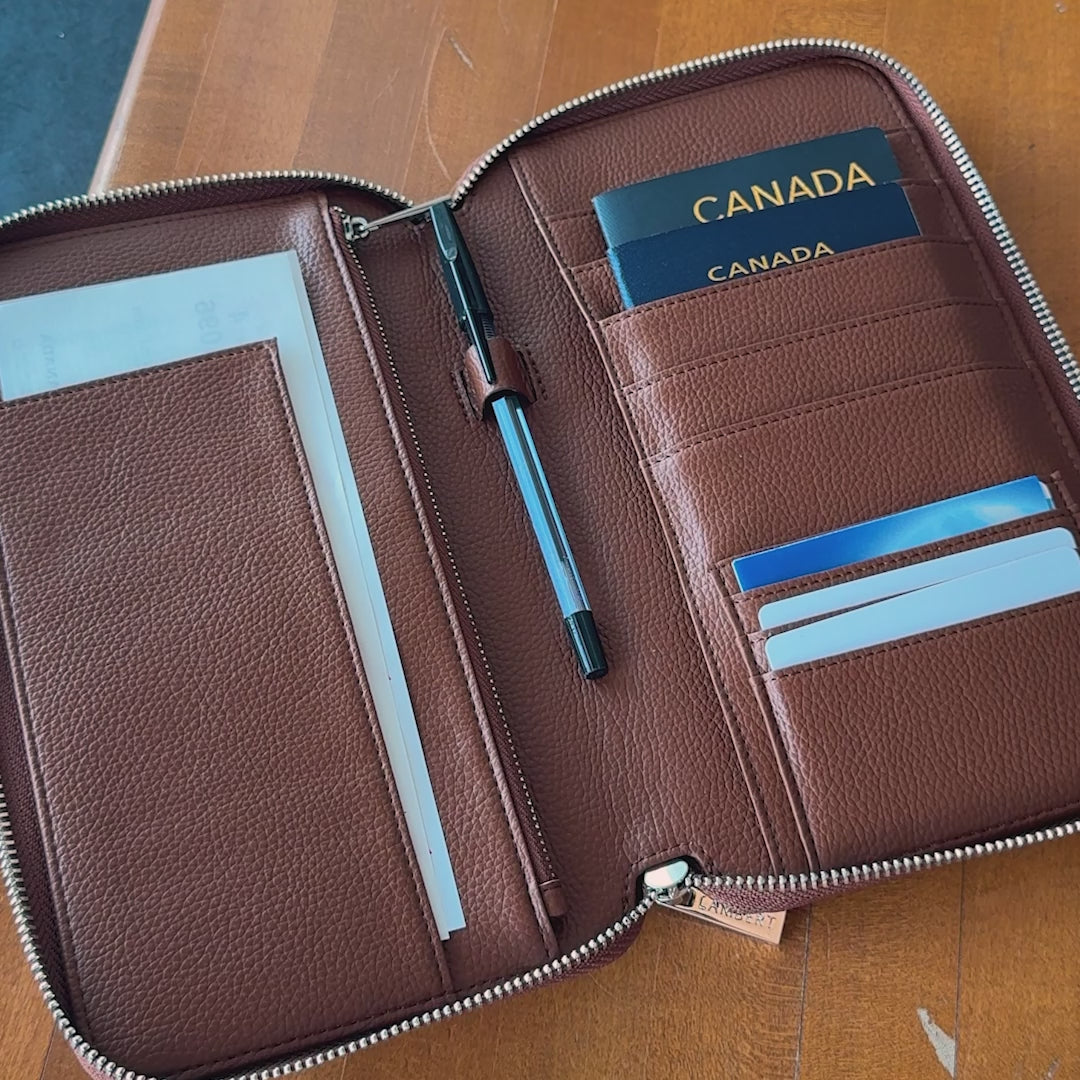 The Ines - Black Vegan Leather Family Passport Holder